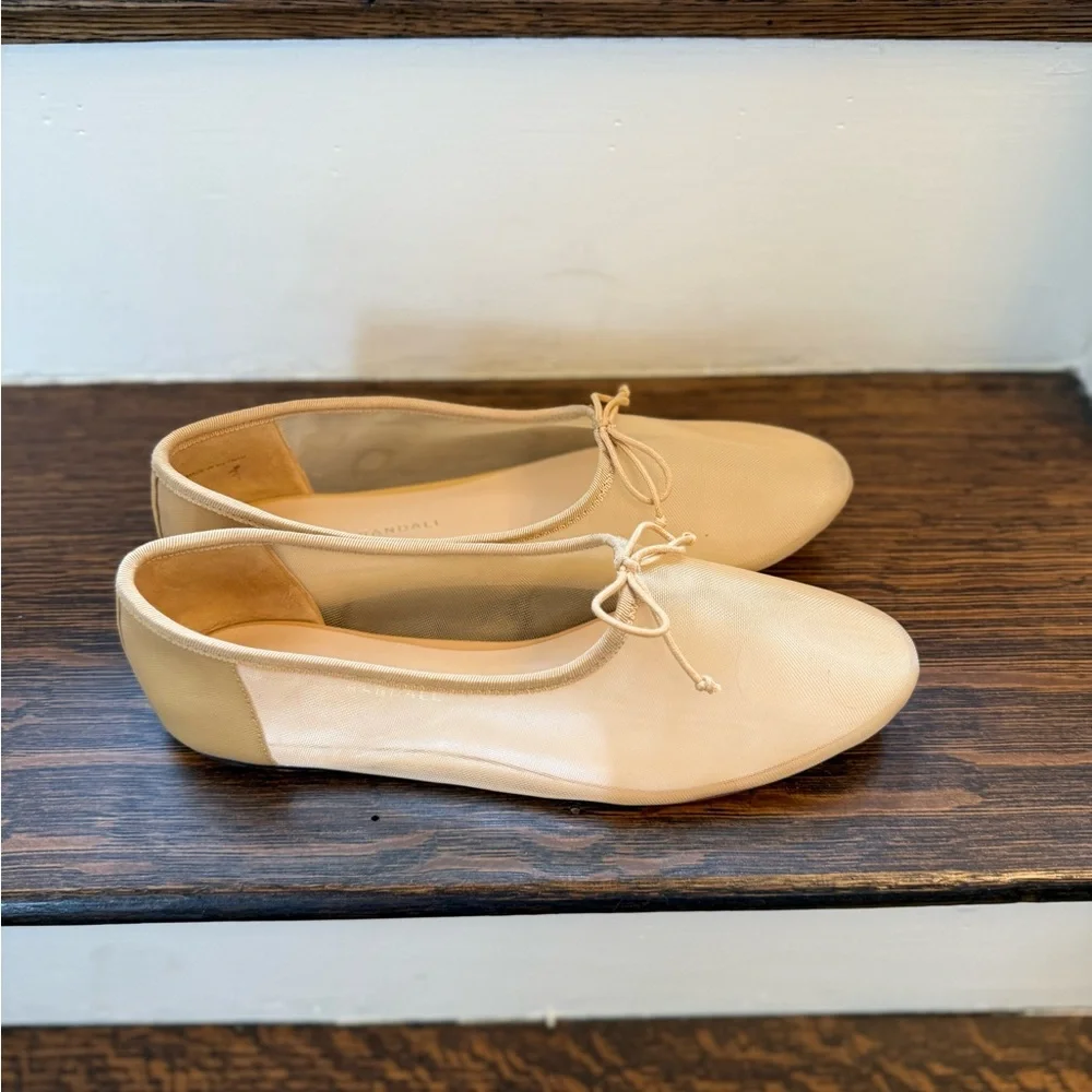 Loeffler Randall Landon Caramel Mesh Ballet Flat - Picture 7 of 11